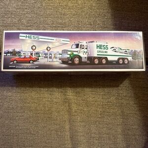 Vintage 1988 Hess Toy Truck and Insa Racer in original Packaging and Box